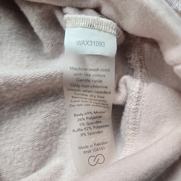 Calia By Carrie Underwood Womens Xs Soft Pink hoodie With Velvet Accents - Picture 4 of 5